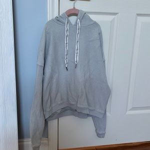 Ribbed hoodie/sweatshirt